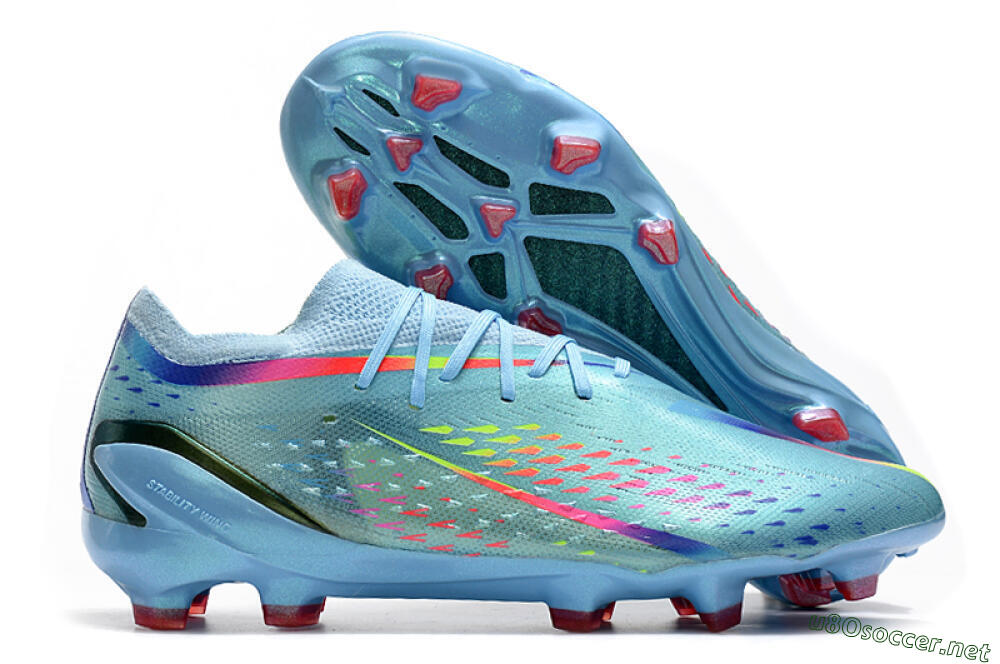 Men's Adidas X Speedportal.1 FG Football Boots - Blue/Pink 2