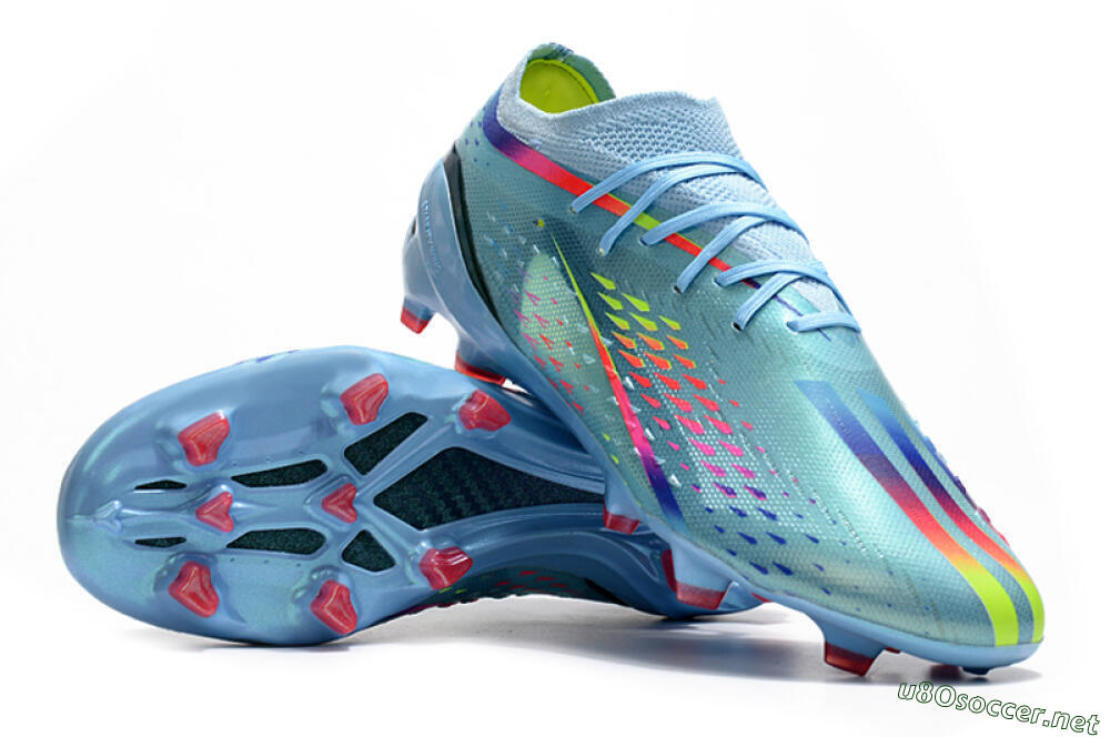 Men's Adidas X Speedportal.1 FG Football Boots - Blue/Pink 3