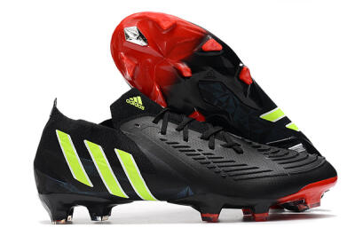 Men's Adidas Predator Edge Geometric.1 Low FG Football Boots - Black/Yellow/Red