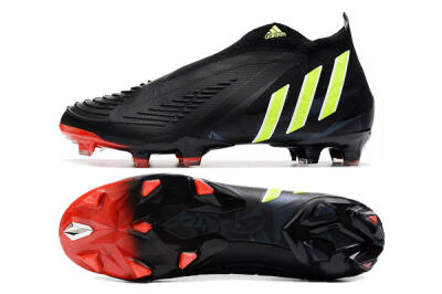 Men's Adidas Predator Edge Geometric+ FG Football Boots - Black/Yellow/Red