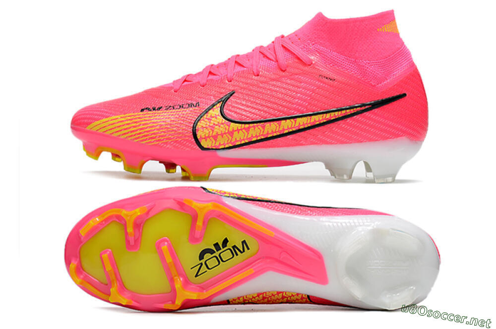 Men's Nike Air Zoom Mercurial Superfly 9 Elite FG Football Boots - Red/Black/Yellow 1