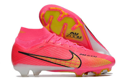 Men's Nike Air Zoom Mercurial Superfly 9 Elite FG Football Boots - Red/Black/Yellow