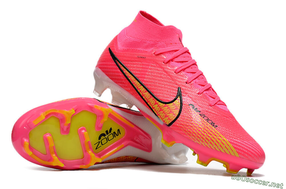 Men's Nike Air Zoom Mercurial Superfly 9 Elite FG Football Boots - Red/Black/Yellow 3