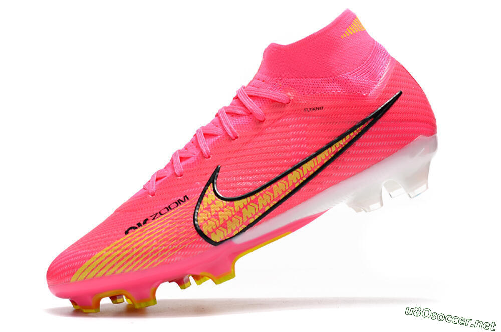 Men's Nike Air Zoom Mercurial Superfly 9 Elite FG Football Boots - Red/Black/Yellow 5