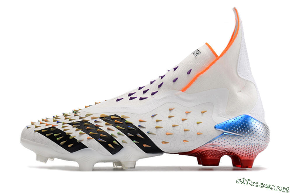 Men's Adidas Predator Freak + FG Football Boots - White/Black 0