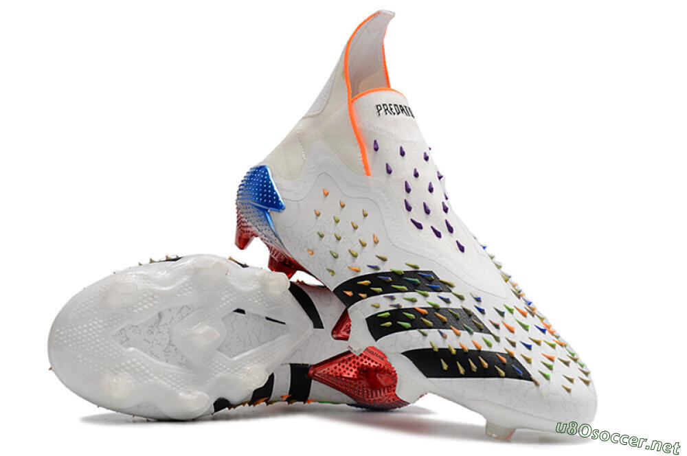 Men's Adidas Predator Freak + FG Football Boots - White/Black 3