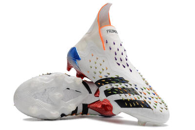 Men's Adidas Predator Freak + FG Football Boots - White/Black