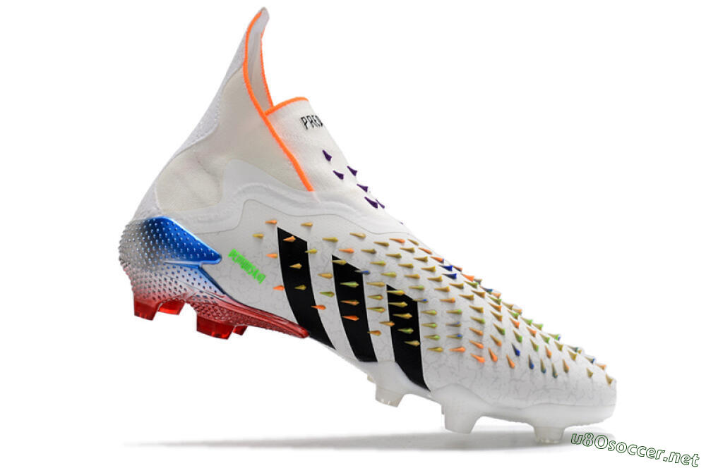 Men's Adidas Predator Freak + FG Football Boots - White/Black 4