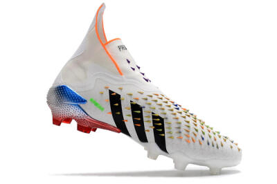 Men's Adidas Predator Freak + FG Football Boots - White/Black