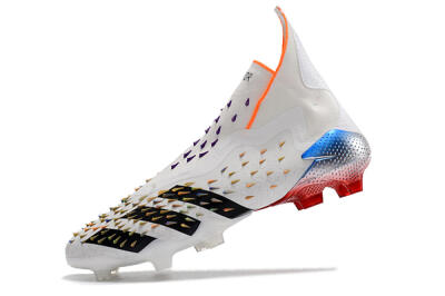 Men's Adidas Predator Freak + FG Football Boots - White/Black