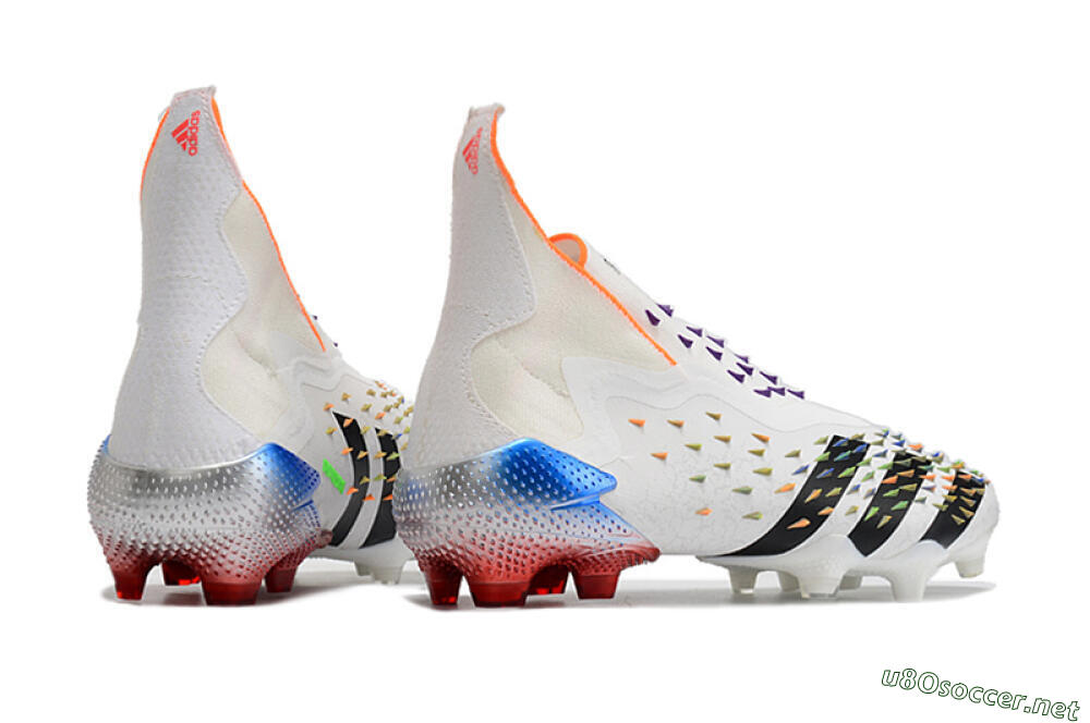 Men's Adidas Predator Freak + FG Football Boots - White/Black 6