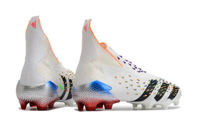Men's Adidas Predator Freak + FG Football Boots - White/Black