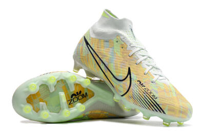 Men's Nike Air Zoom Mercurial Superfly 9 Elite AG Football Boots - White/Green/Orange