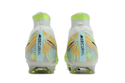 Men's Nike Air Zoom Mercurial Superfly 9 Elite AG Football Boots - White/Green/Orange