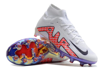 Men's Nike Air Zoom Mercurial Superfly 9 Elite AG Football Boots - White/Pink