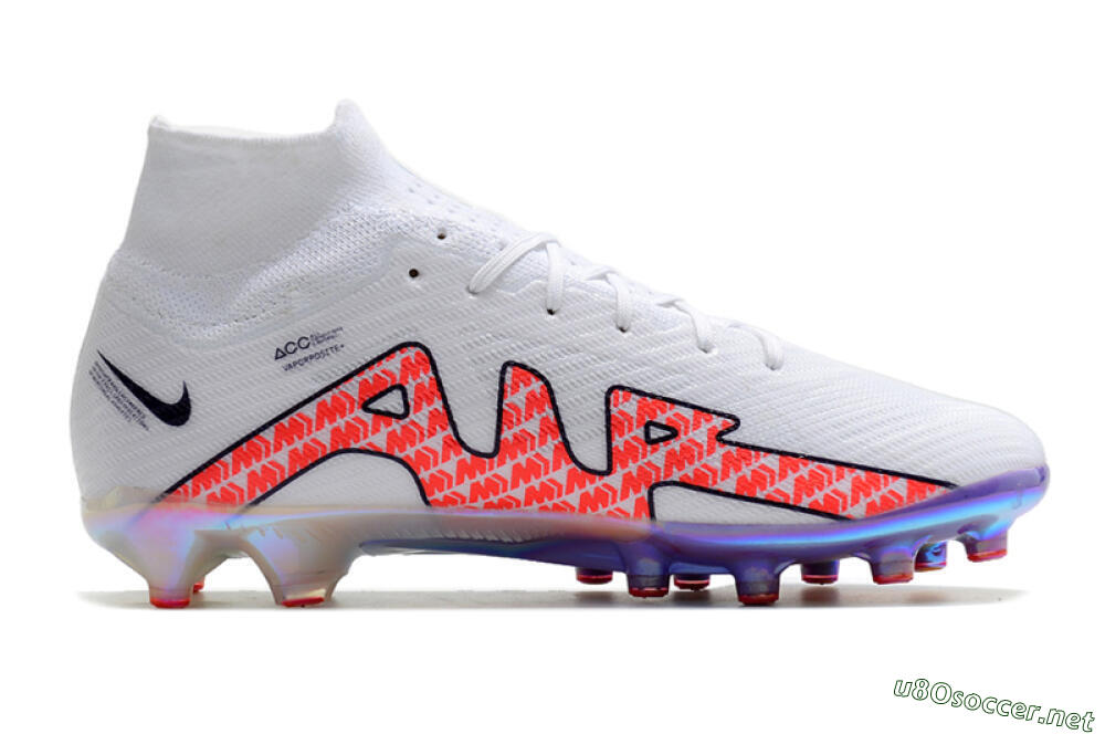 Men's Nike Air Zoom Mercurial Superfly 9 Elite AG Football Boots - White/Pink 7