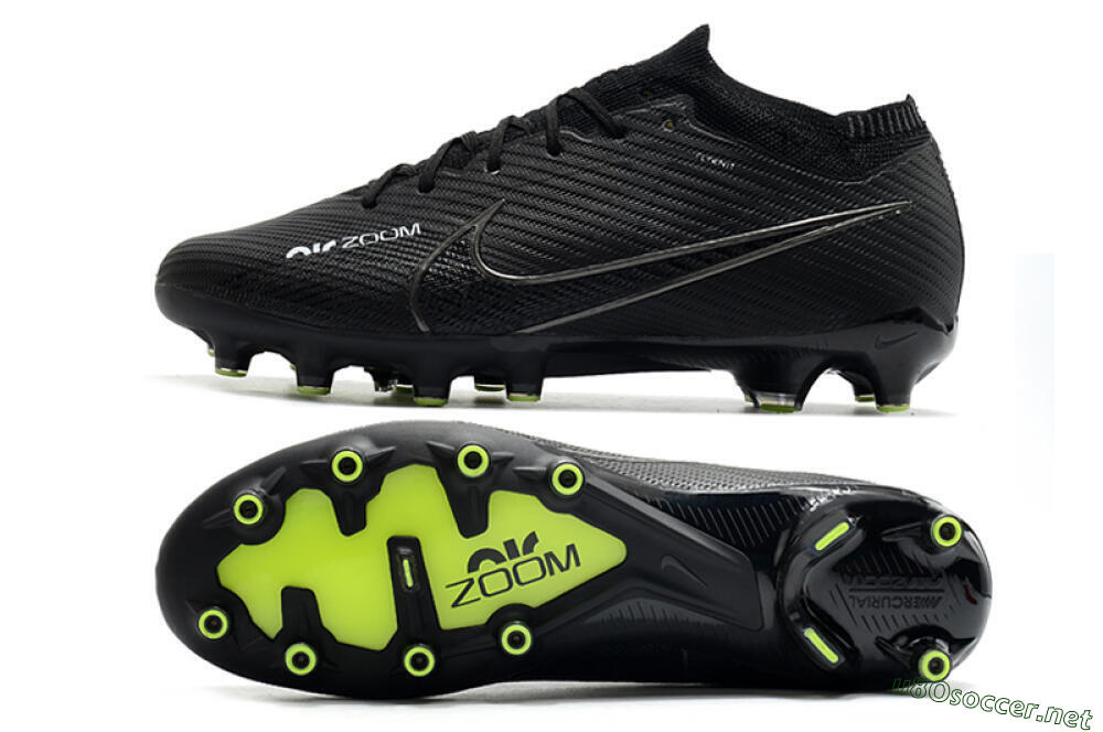 Unisex Nike Air Zoom Mercurial Vapor 15 Elite AG Football Boots - Black 1