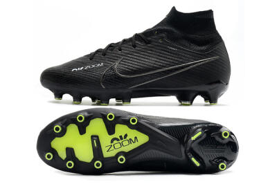 Men's Nike Air Zoom Mercurial Superfly 9 Elite AG Football Boots - Black/Green