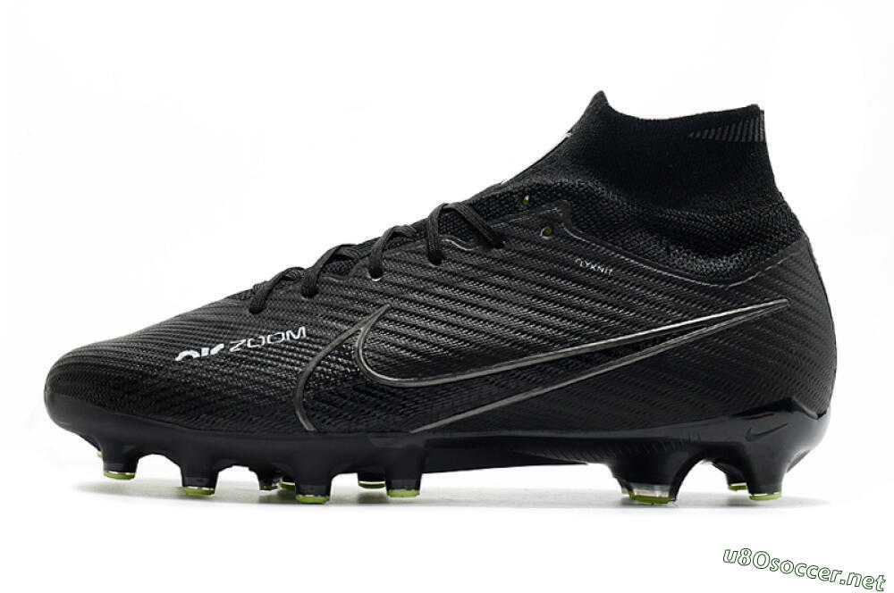 Men's Nike Air Zoom Mercurial Superfly 9 Elite AG Football Boots - Black/Green 0