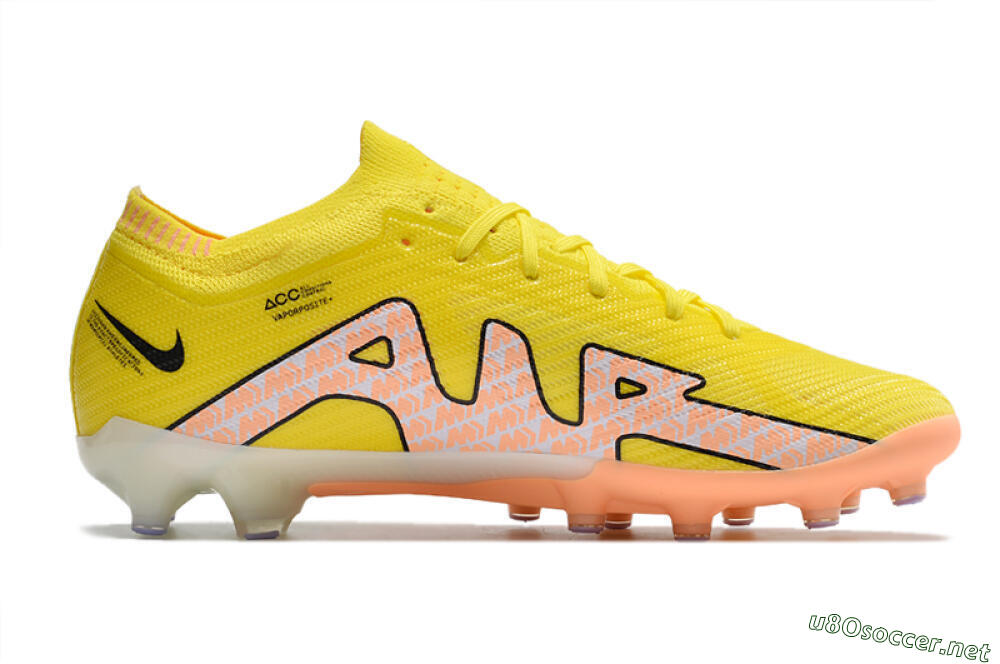 Unisex Nike Air Zoom Mercurial Vapor 15 Elite AG Football Boots - Yellow/Pink 7