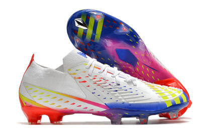 Men's Adidas Predator FIFA World Cup Qatar 2022 Edge+ FG Football Boots - White/Red/Blue