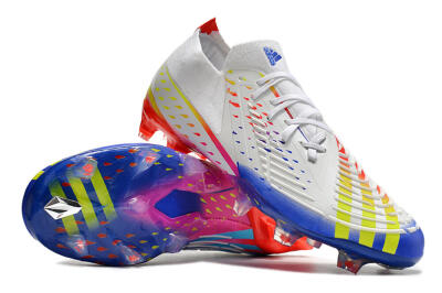 Men's Adidas Predator FIFA World Cup Qatar 2022 Edge+ FG Football Boots - White/Red/Blue