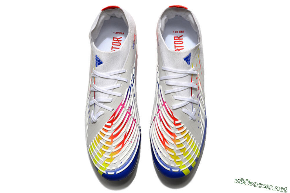 Men's Adidas Predator FIFA World Cup Qatar 2022 Edge+ FG Football Boots - White/Red/Blue 4