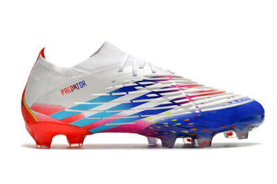 Men's Adidas Predator FIFA World Cup Qatar 2022 Edge+ FG Football Boots - White/Red/Blue