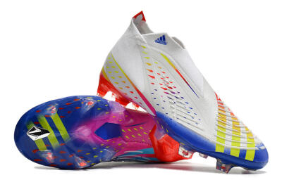 Unisex Adidas Predator FIFA World Cup Qatar 2022 Edge+ FG Football Boots - White/Red/Blue