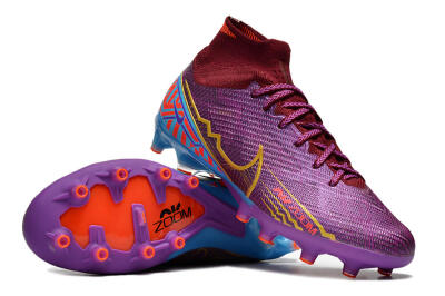 Men's Nike Air Zoom Mercurial Superfly 9 Elite AG Football Boots - Red/Gold/Blue