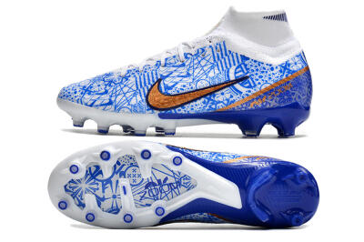 Men's Nike Air Zoom Mercurial Superfly 9 Elite AG Football Boots - Blue/White
