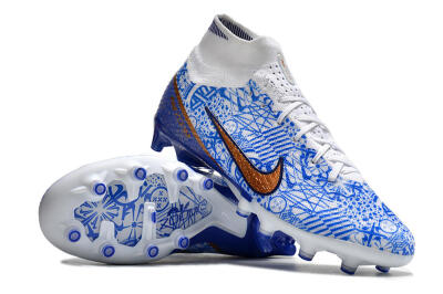 Men's Nike Air Zoom Mercurial Superfly 9 Elite AG Football Boots - Blue/White