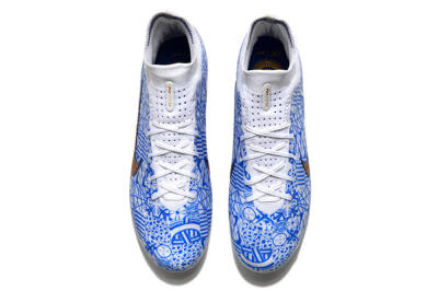 Men's Nike Air Zoom Mercurial Superfly 9 Elite AG Football Boots - Blue/White