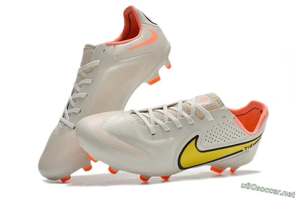 Men's Nike Tiempo Legend 9 Elite FG Football Boots - White/Yellow 6