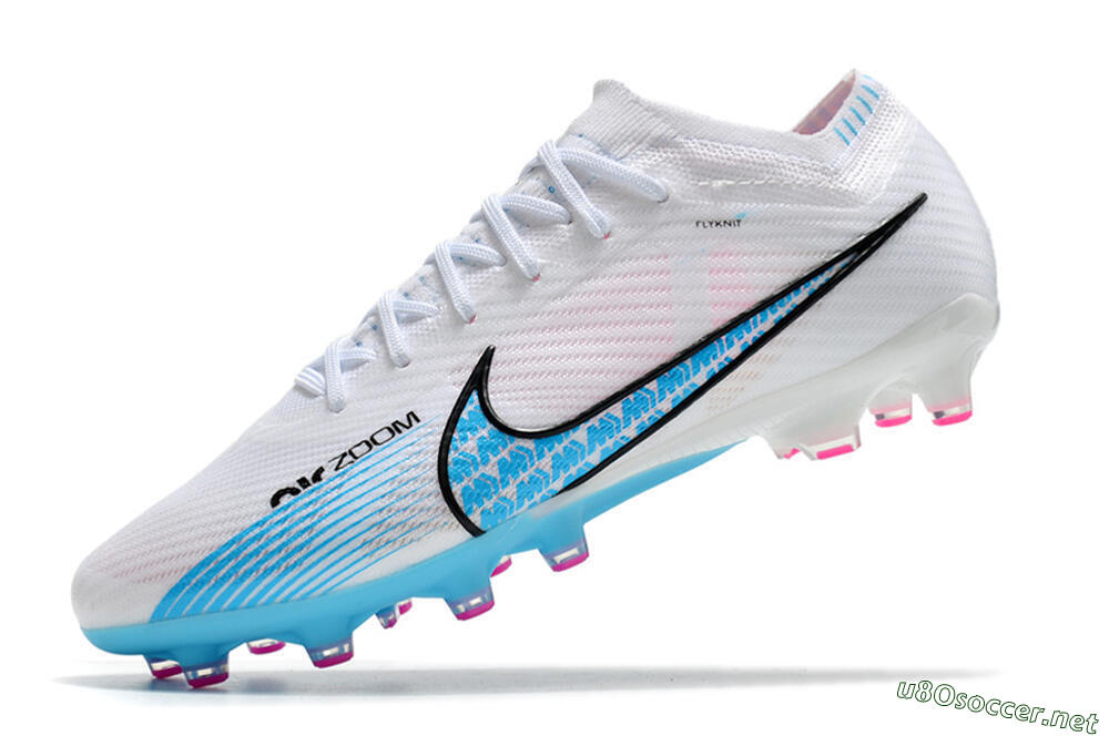 Men's Nike Air Zoom Mercurial Vapor 15 Elite AG Football Boots - White/Blue 5