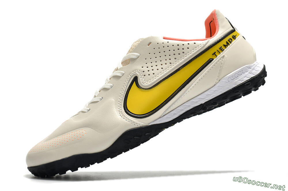 Men's Nike Tiempo Legend 9 Pro TF Football Shoes - White/Yellow 8