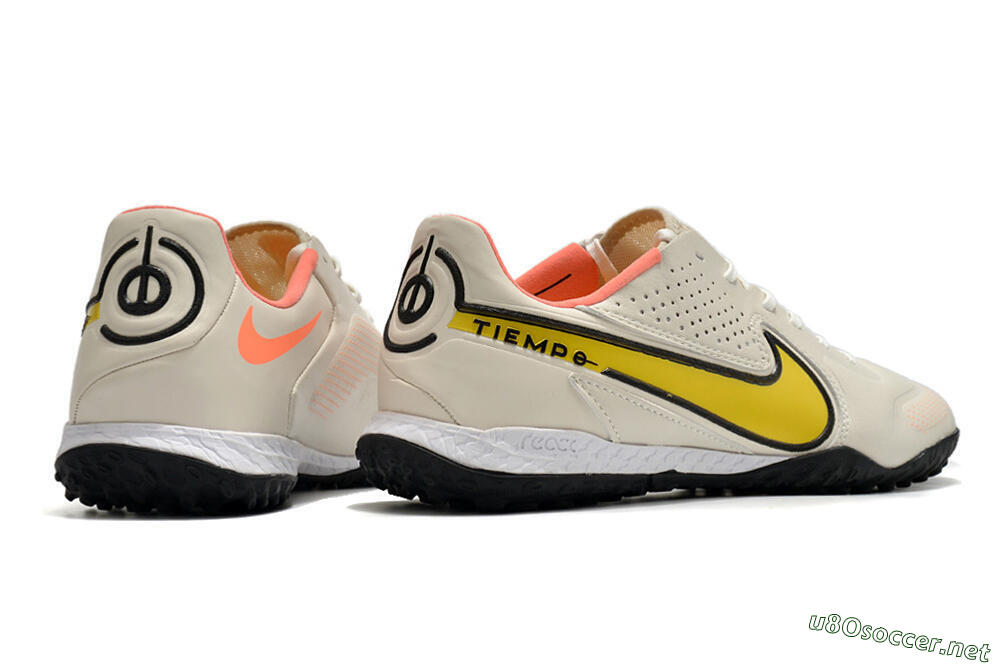 Men's Nike Tiempo Legend 9 Pro TF Football Shoes - White/Yellow 9
