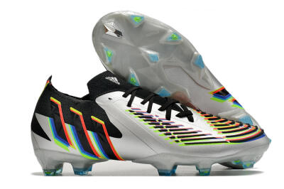 Men's Adidas Predator FIFA World Cup Qatar 2022 Edge+ FG Football Boots - Silver/Black