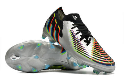 Men's Adidas Predator FIFA World Cup Qatar 2022 Edge+ FG Football Boots - Silver/Black