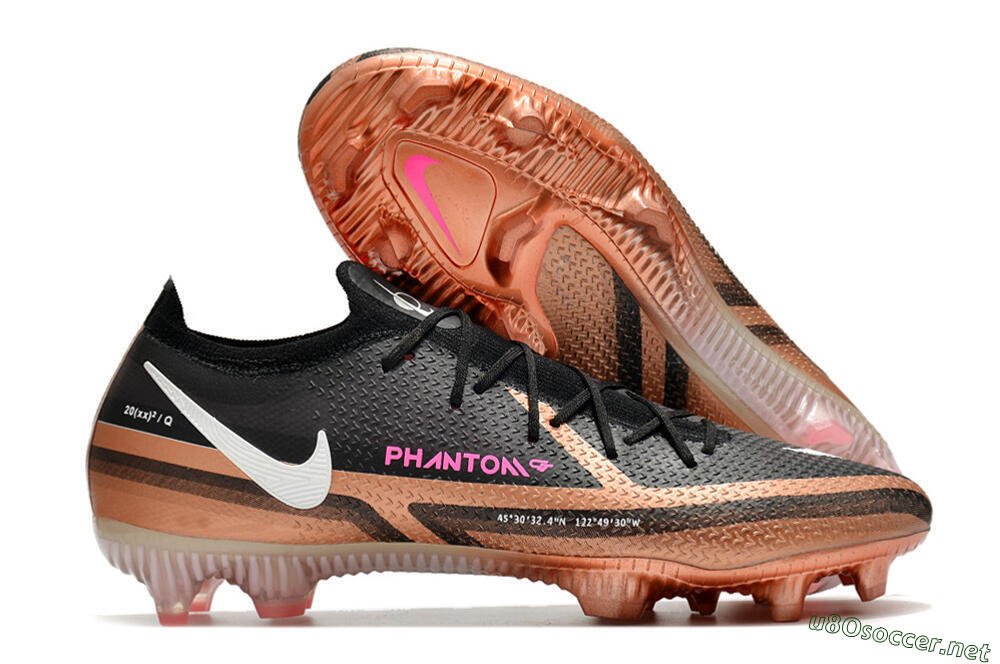 Men's Nike Phantom GT Elite FG Football Boots - Black/Gold/White 2