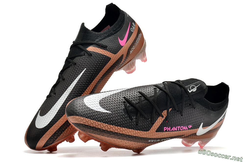Men's Nike Phantom GT Elite FG Football Boots - Black/Gold/White 6