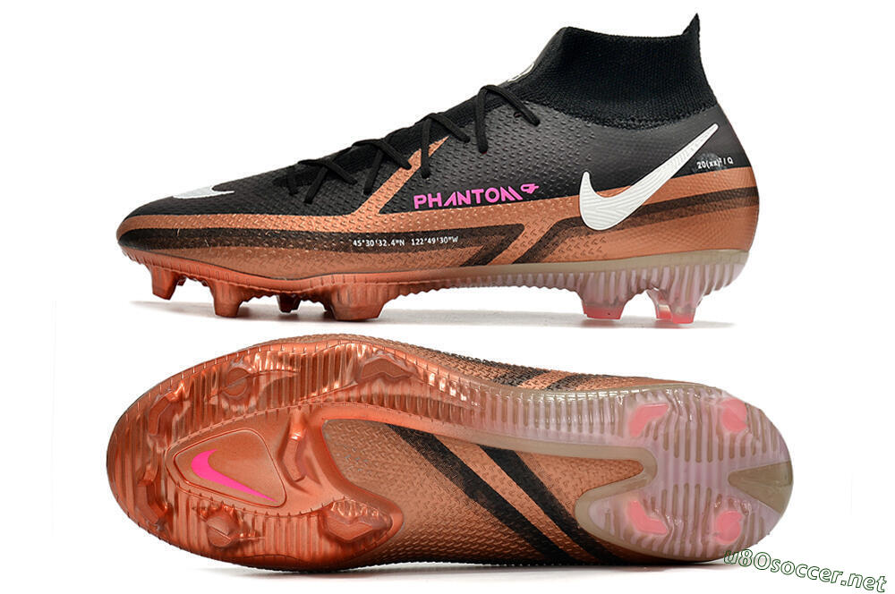 Men's Nike Phantom GT 2 DF Elite FG Football Boots - Black/Gold/White 1