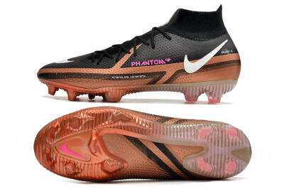 Men's Nike Phantom GT 2 DF Elite FG Football Boots - Black/Gold/White