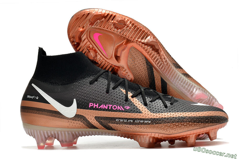 Men's Nike Phantom GT 2 DF Elite FG Football Boots - Black/Gold/White 2