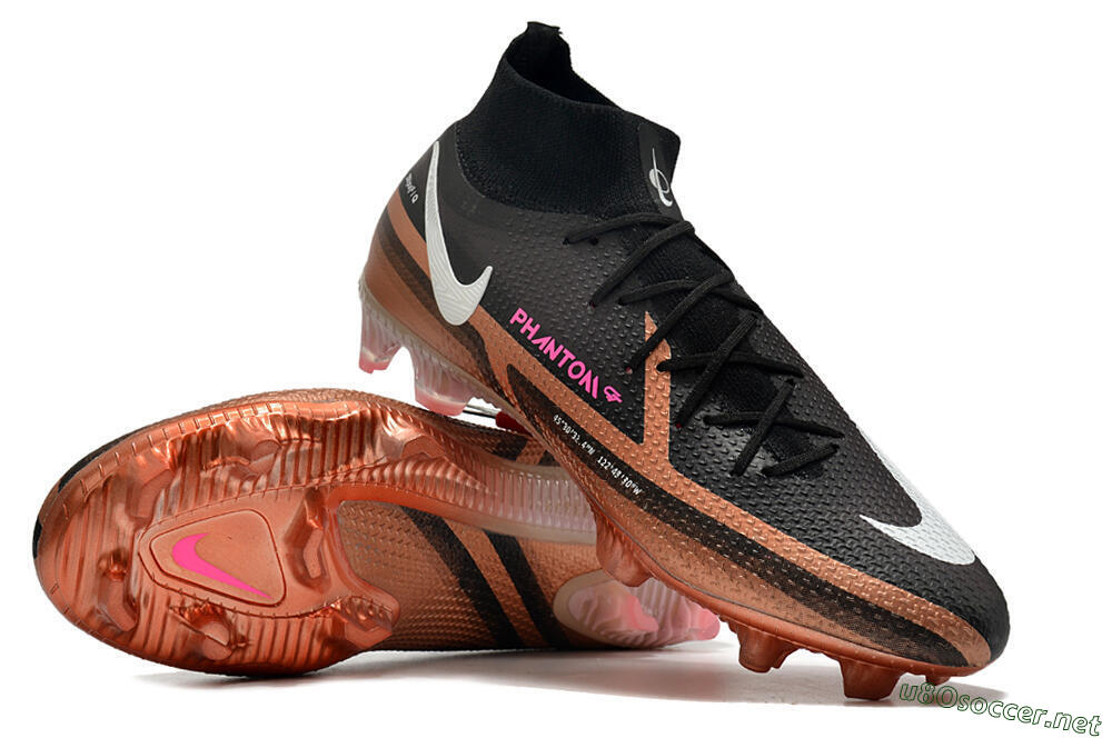 Men's Nike Phantom GT 2 DF Elite FG Football Boots - Black/Gold/White 4