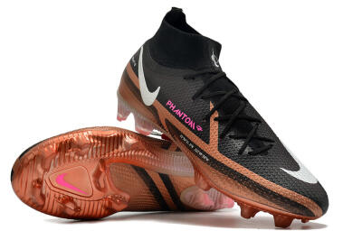 Men's Nike Phantom GT 2 DF Elite FG Football Boots - Black/Gold/White