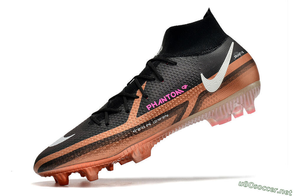 Men's Nike Phantom GT 2 DF Elite FG Football Boots - Black/Gold/White 8