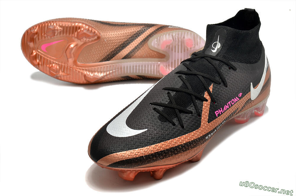 Men's Nike Phantom GT 2 DF Elite FG Football Boots - Black/Gold/White 3