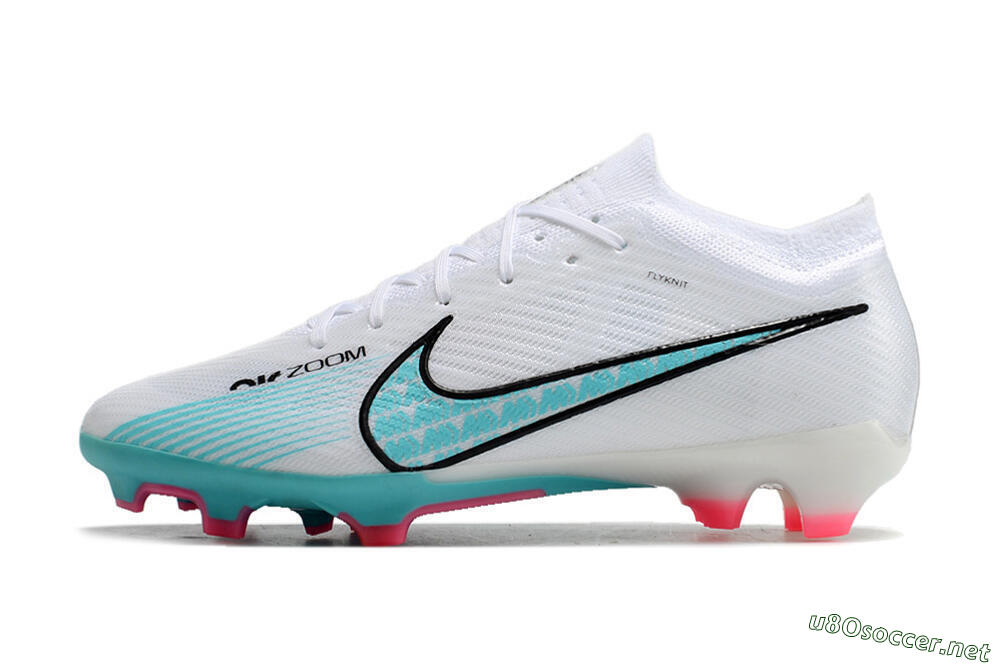 Unisex Nike Air Zoom Mercurial Vapor 15 Elite FG Football Boots - White/Blue/Pink 0