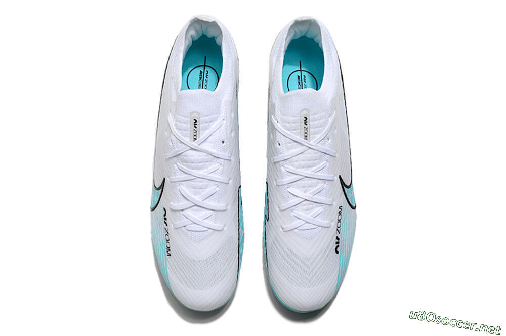 Unisex Nike Air Zoom Mercurial Vapor 15 Elite FG Football Boots - White/Blue/Pink 5